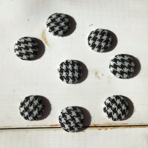 数量限定❤増量中【25mm　30pcs】千鳥格子  カボション     ブラック×ホワイト 　  