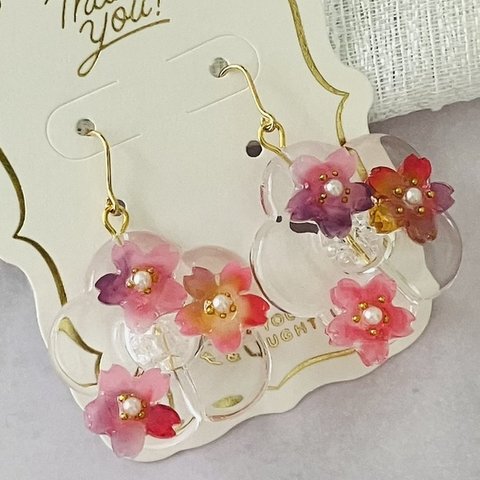 Sakurairo クリア桜　ピアス