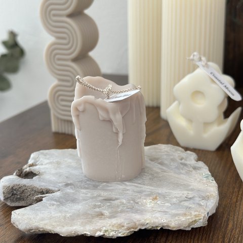  【Nude Color】Mini Melting Pllar Candle