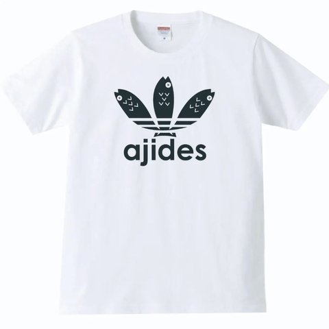 【送料無料】【新品】ajides アジデス Tシャツ パロディ おもしろ 白 メンズ サイズ プレゼント