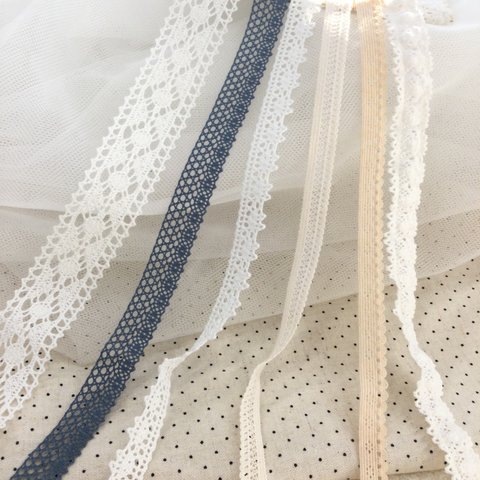 トーションレースセット　1m × 6点  Torchon lace set 1m×6 pcs