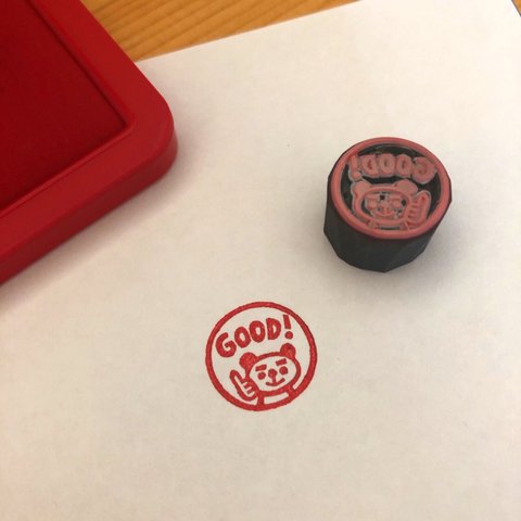 パンダちゃん「GOOD!」グッド サイン はんこ