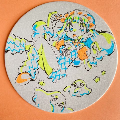 ハロウィンおばけちゃん👻の原画イラスト