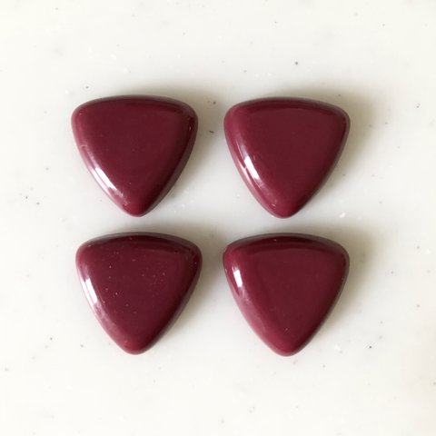 Dark Red Triangle Cabochons 