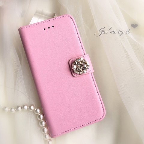 iPhone case pearl bijou(Pink)【SWAROVSKI】