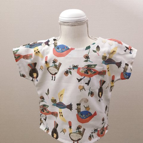 にわとり柄Tシャツ　100サイズ