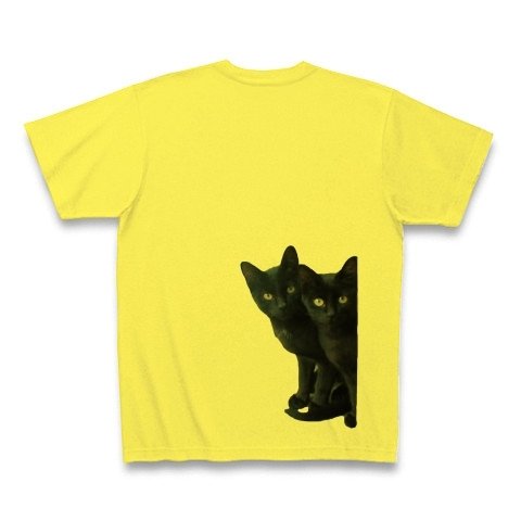 黒猫は見た・バックプリント Tシャツ（送料込み）