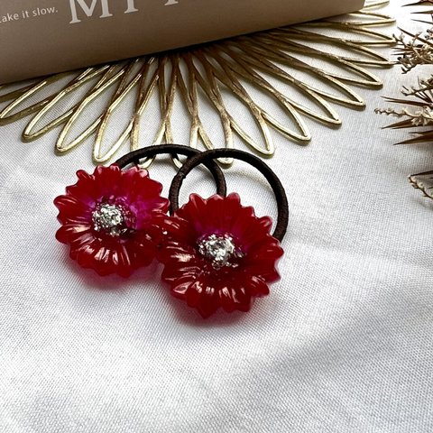 mini flower〔wine red〕