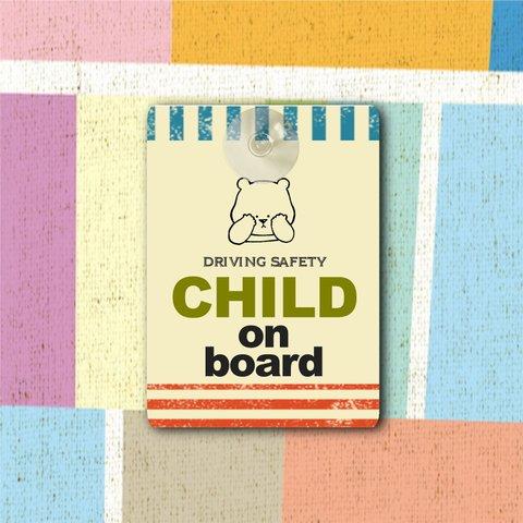 【吸盤ﾀｲﾌﾟ】CHILD on board カーサイン