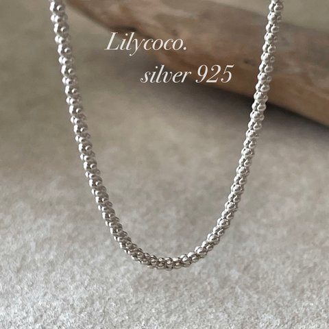 silver925製/プランプチェーンネックレス/40cm