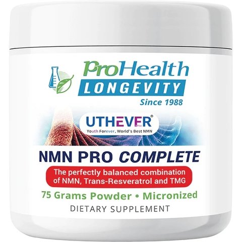 ProHealth NMN Pro Complete 75g トランスレスベラトロール、TMG(トリメチルグリシン)を最適値で配合