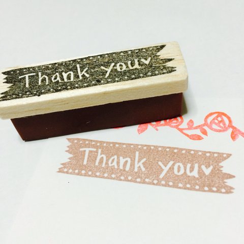 マステ風Thank youはんこ