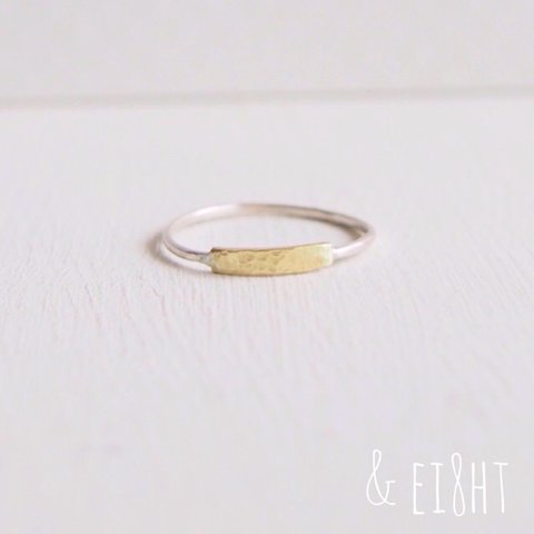 【再販】- BR/SV - Flat Bar Ring