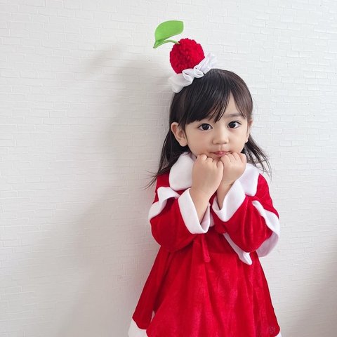 さくらんぼ の 帽子　チェリー　ヘアバンド　撮影会　 クリスマス　お誕生日　ベビー　キッズ