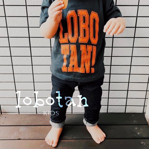《KIDS》college BIG LOGO T-shirt【スレート】