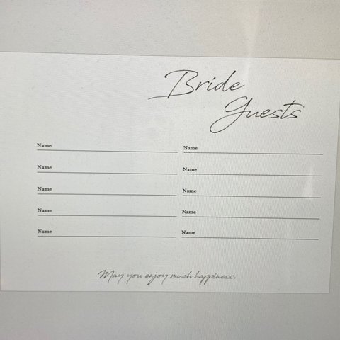 結婚式　芳名帳　
