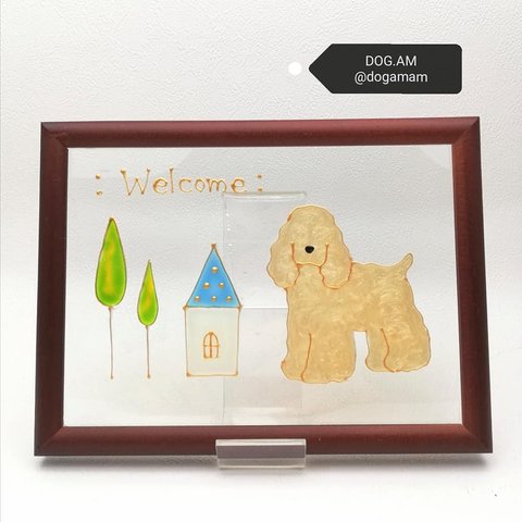 アメリカンコッカースパニエル　バフ　Dog＋Home　ウェルカムプレート  DOG.AM 