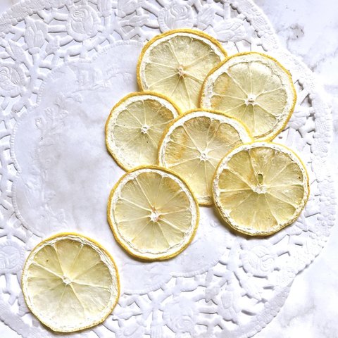 レモン  押しフルーツ 素材 7枚 ハーバリウム キャンドル ドライフルーツ