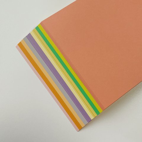  A5用紙 100枚 上質紙（特厚）　カラー10色×各10枚　-yohaku-