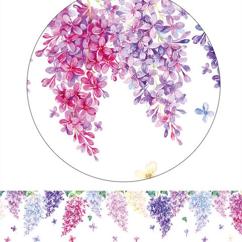 たっぷり10M♡Visteria 「優しさ」藤の花　マスキングテープ　