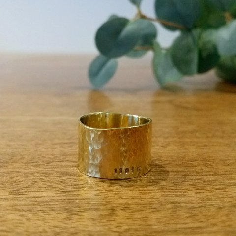 Thick ring (Brass) 文字入り