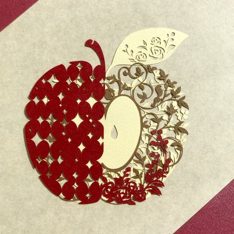 切り絵キット2018.11「りんご」