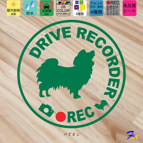 パピヨン ⑦ ドライブレコーダー ステッカー ドラレコ