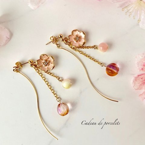 【再販】春のピアス🌸