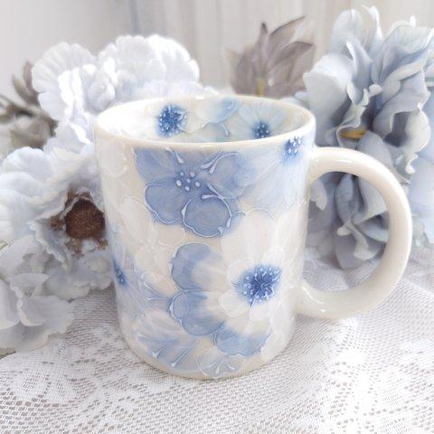 花にブルー5（マグカップ）