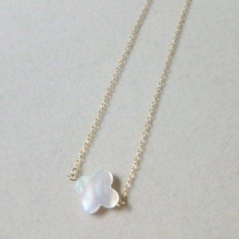 再販×３✧白蝶貝のネックレス✧～white butterfly shell～