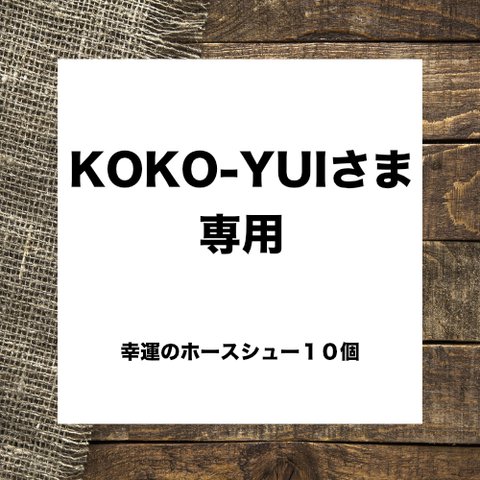 【幸運を呼ぶホースシュー】KOKO-YUIさま専用　蹄鉄１０個