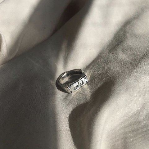 silver arabic ring