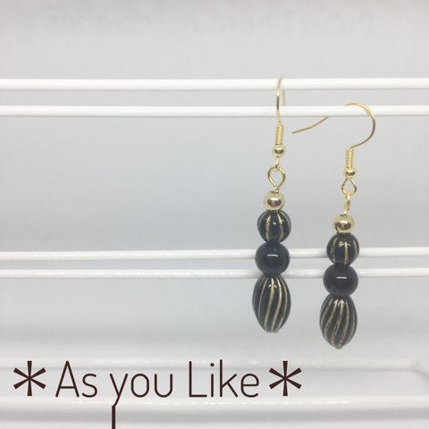 🖤BLACK！ぶらっく！ブラック！ピアス