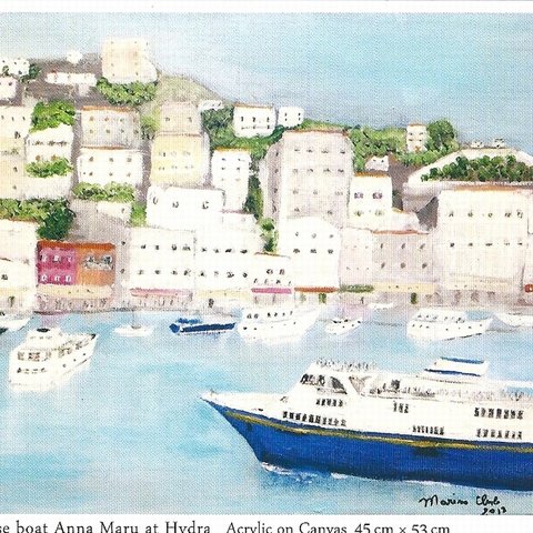 Cruise boat Anna Maru at Hydra　（ハイドラ港のクルーズ船　アナマル）