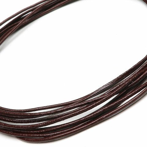 レザーコード（牛革ひも） レッドブラウン 1.5mm【3m販売】(319-2 RD