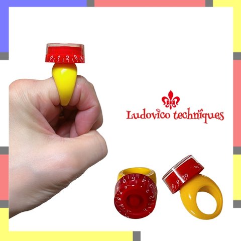 レトロ　 黄色　指輪　ルドヴィコ指輪