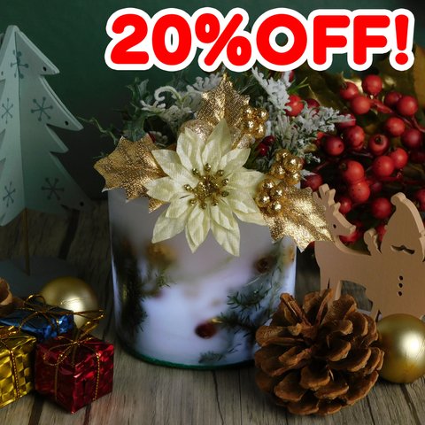 SALE☆20%OFF☆クリスマス☆ポインセチアの花ランタン☆ルームライト