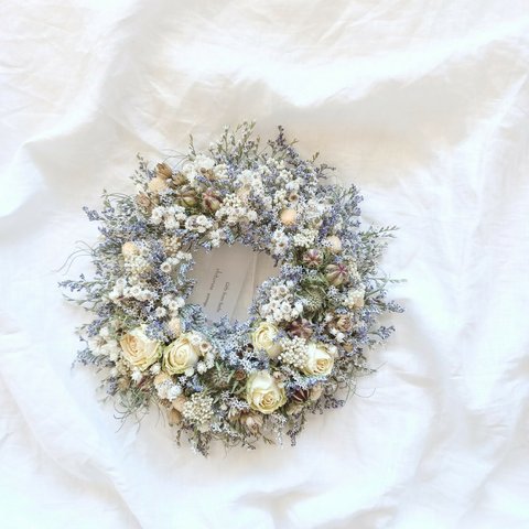 ～provence wreath art No.5～【ドライフラワー リース】アンティーク