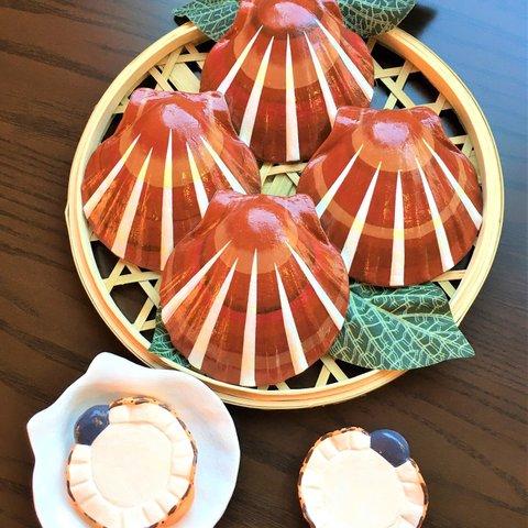 帆立貝の箸置き〈貝殻の豆皿付き〉🌸おもしろグッズ
