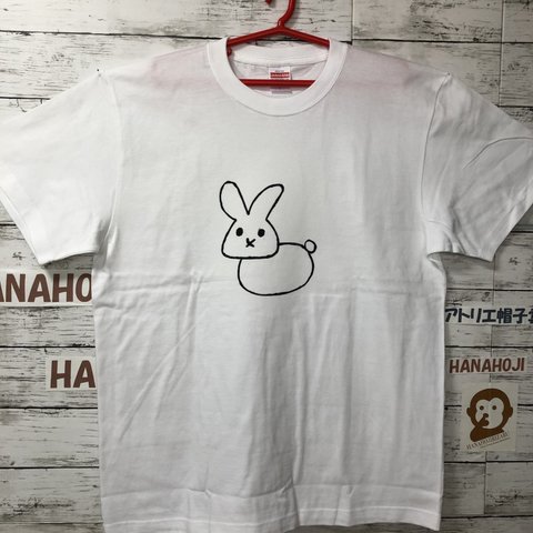 Tシャツ　うさぎ　男女兼用　Ｌサイズ