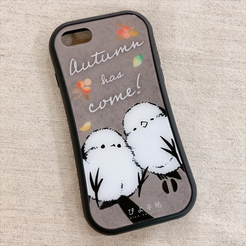 iPhone用グリップケース　シマエナガのAutumn2020