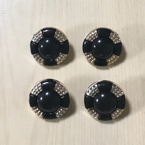 GOLD BLACK DESIGN BUTTON PARTS