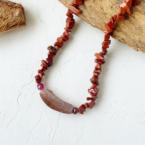 Agate R / S necklace (NO.6168)