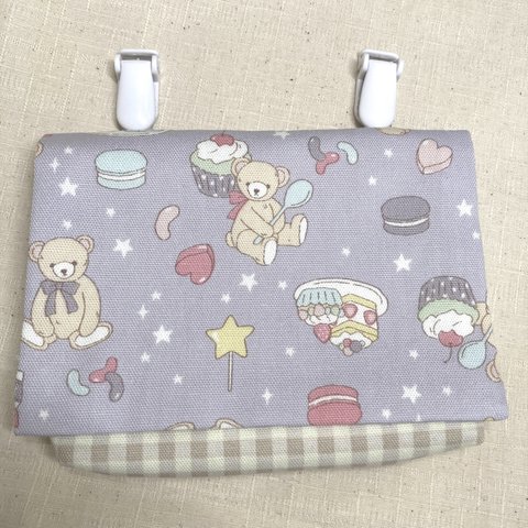 移動ポケット✳︎くま✳︎ティッシュ入れ付き