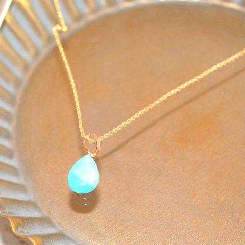 k18gp - golden simple - Larimar Necklace