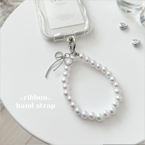 ⑅ribbon hand strap⑅ ハンドストラップ　〜うねうねiPhone case〜　スマホケース