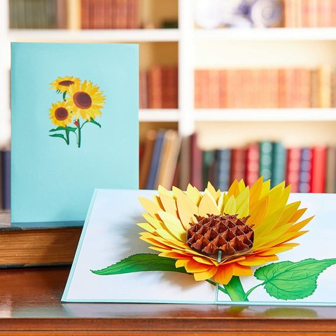 ポップアップグリーティングカード　Sunflower Bloom