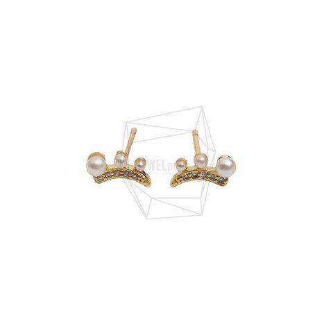 ERG-2665-G【2個入り】キュービックバーピアス/Cubic bar Post Earrings