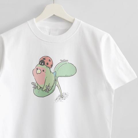 Tシャツ（コザクラインコさんとテントウムシ）