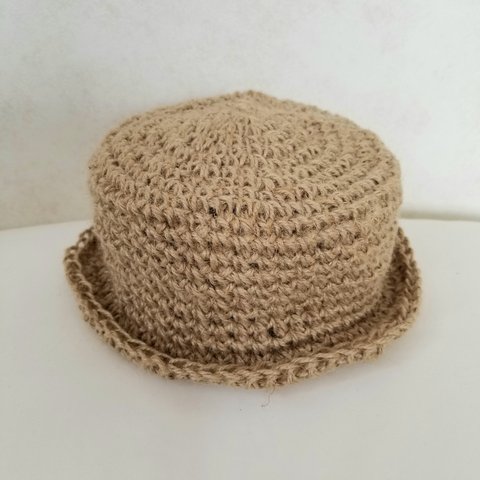 手編み　麦わら帽子
